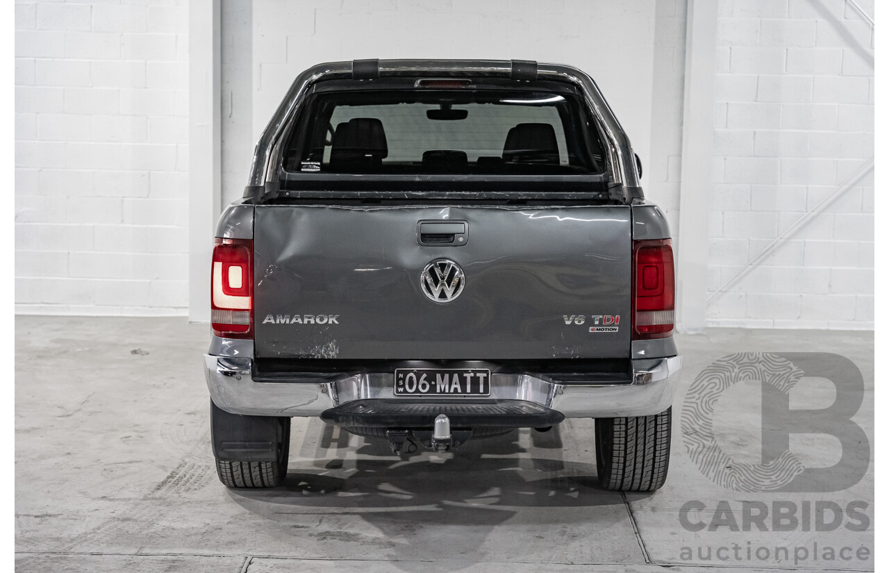 03/2017 Volkswagen Amarok TDI550 Highline (4x4) 2H MY17 4d Dual Cab Utility Metallic Grey Turbo Diesel V6 3.0L