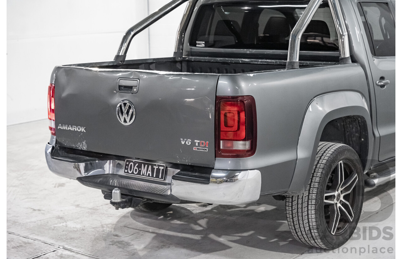 03/2017 Volkswagen Amarok TDI550 Highline (4x4) 2H MY17 4d Dual Cab Utility Metallic Grey Turbo Diesel V6 3.0L