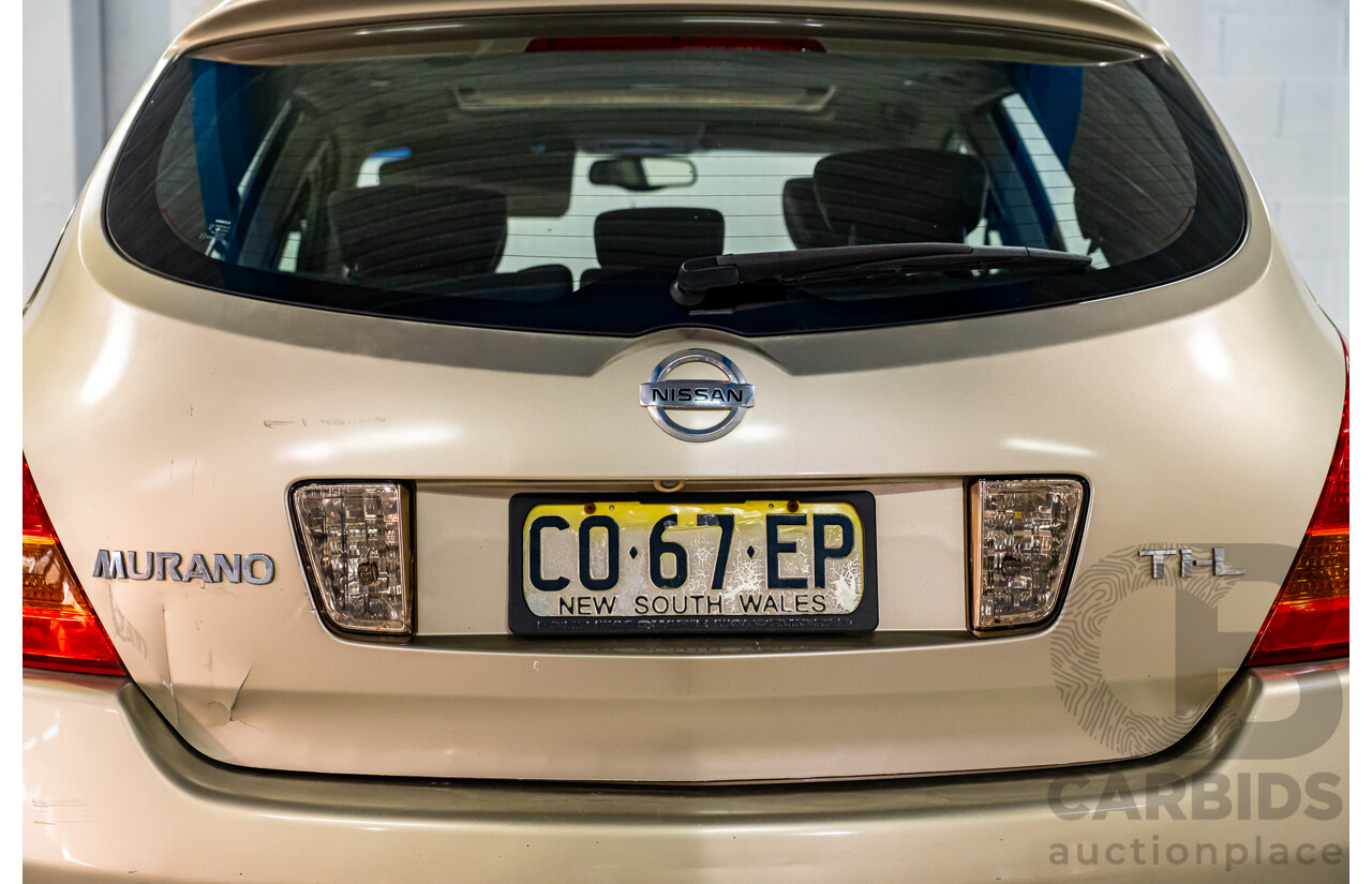 7/2007 Nissan Murano Ti-L (4x4) Z50 4d Wagon Desert Storm Metallic Gold V6 3.5L