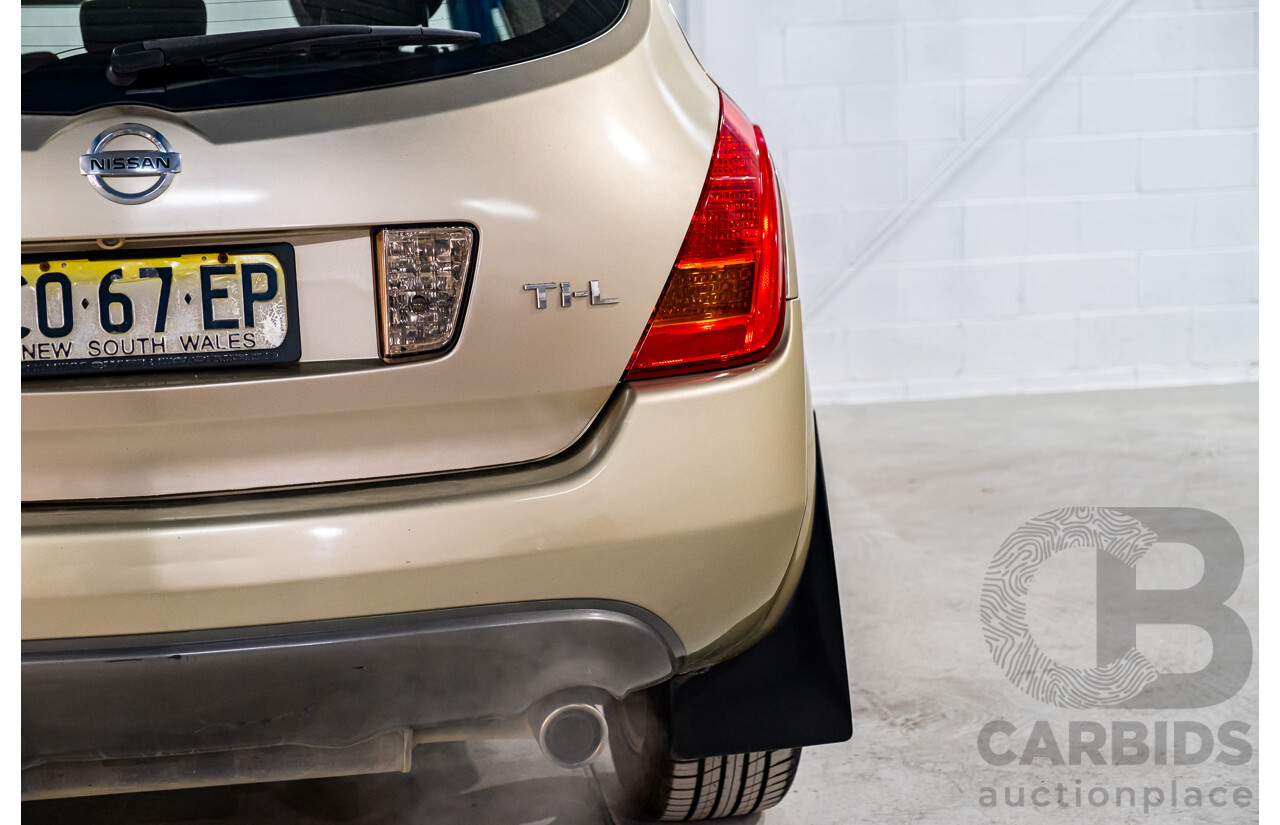 7/2007 Nissan Murano Ti-L (4x4) Z50 4d Wagon Desert Storm Metallic Gold V6 3.5L