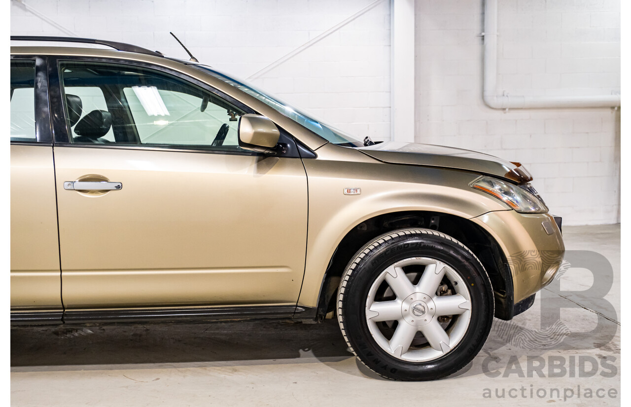 7/2007 Nissan Murano Ti-L (4x4) Z50 4d Wagon Desert Storm Metallic Gold V6 3.5L