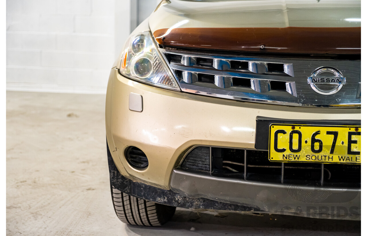 7/2007 Nissan Murano Ti-L (4x4) Z50 4d Wagon Desert Storm Metallic Gold V6 3.5L