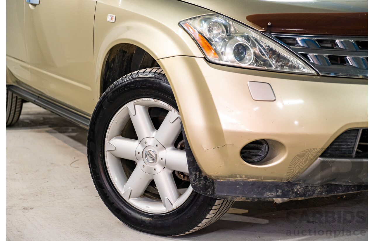 7/2007 Nissan Murano Ti-L (4x4) Z50 4d Wagon Desert Storm Metallic Gold V6 3.5L