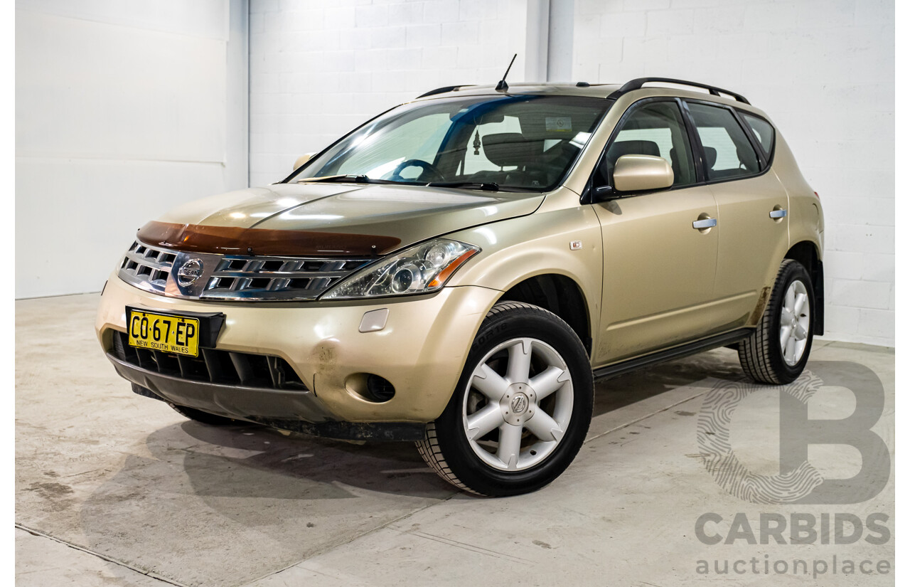 7/2007 Nissan Murano Ti-L (4x4) Z50 4d Wagon Desert Storm Metallic Gold V6 3.5L