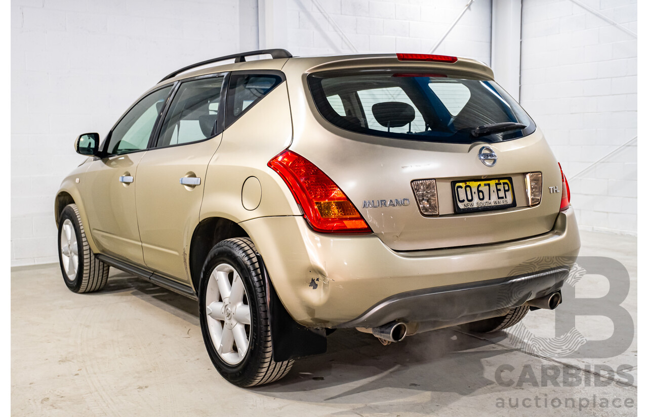 7/2007 Nissan Murano Ti-L (4x4) Z50 4d Wagon Desert Storm Metallic Gold V6 3.5L
