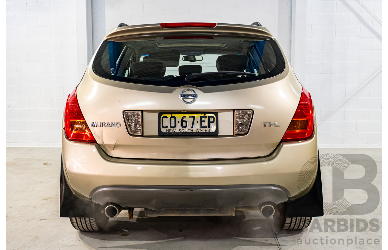 7/2007 Nissan Murano Ti-L (4x4) Z50 4d Wagon Desert Storm Metallic Gold V6 3.5L