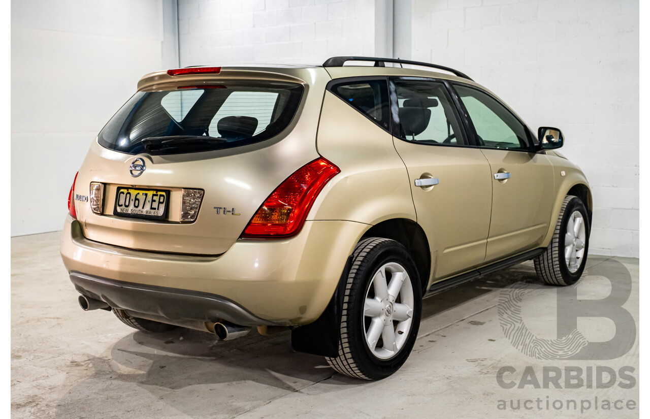 7/2007 Nissan Murano Ti-L (4x4) Z50 4d Wagon Desert Storm Metallic Gold V6 3.5L