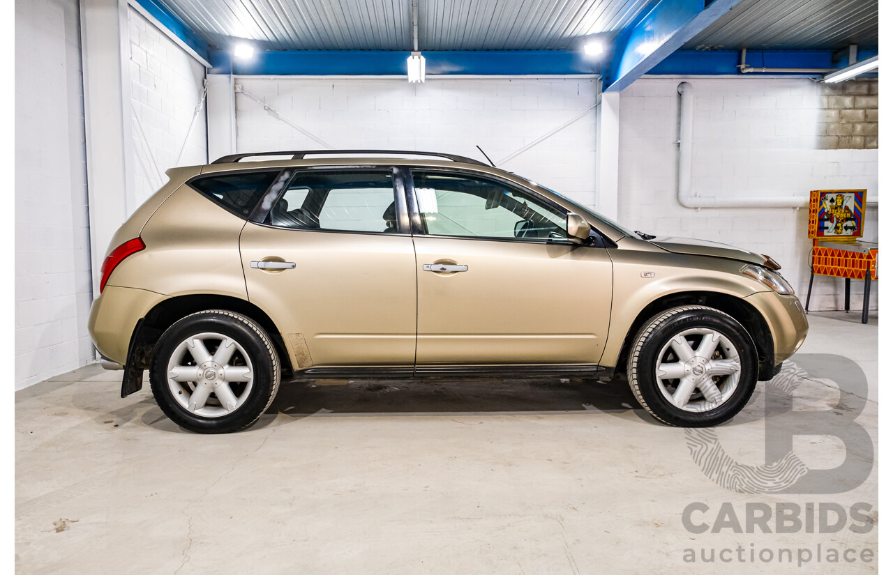 7/2007 Nissan Murano Ti-L (4x4) Z50 4d Wagon Desert Storm Metallic Gold V6 3.5L