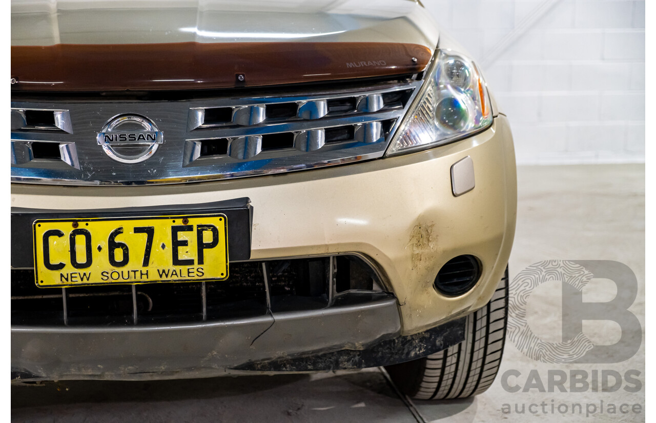 7/2007 Nissan Murano Ti-L (4x4) Z50 4d Wagon Desert Storm Metallic Gold V6 3.5L