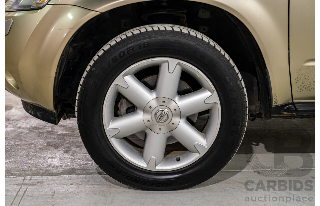 7/2007 Nissan Murano Ti-L (4x4) Z50 4d Wagon Desert Storm Metallic Gold V6 3.5L