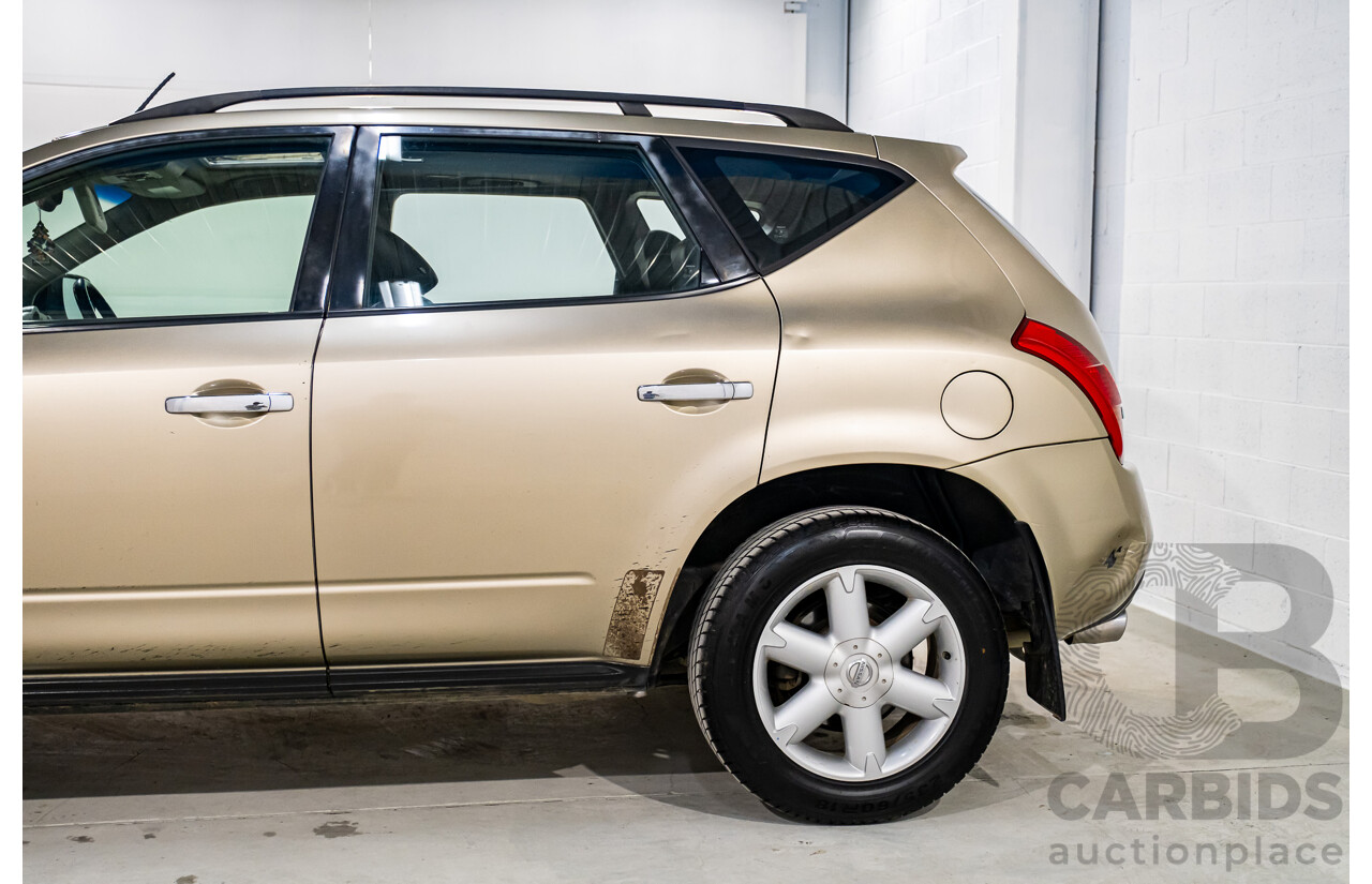 7/2007 Nissan Murano Ti-L (4x4) Z50 4d Wagon Desert Storm Metallic Gold V6 3.5L