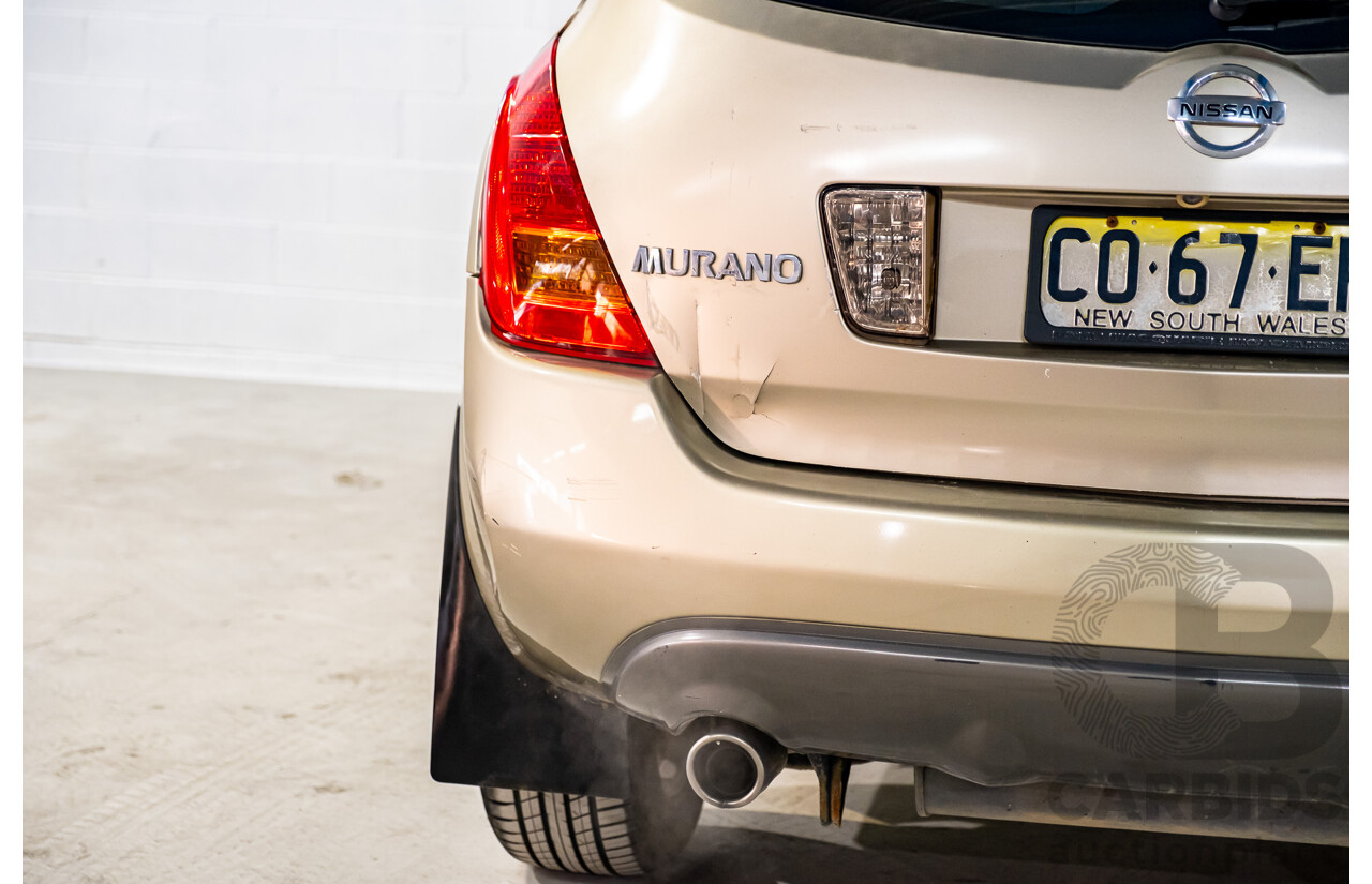 7/2007 Nissan Murano Ti-L (4x4) Z50 4d Wagon Desert Storm Metallic Gold V6 3.5L