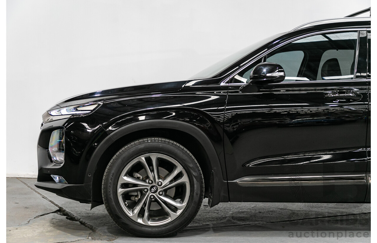 11/2018 Hyundai Santa Fe Highlander (4x4) TM MY19 4d Wagon Phantom Black Turbo Diesel 2.2L - 7 Seater
