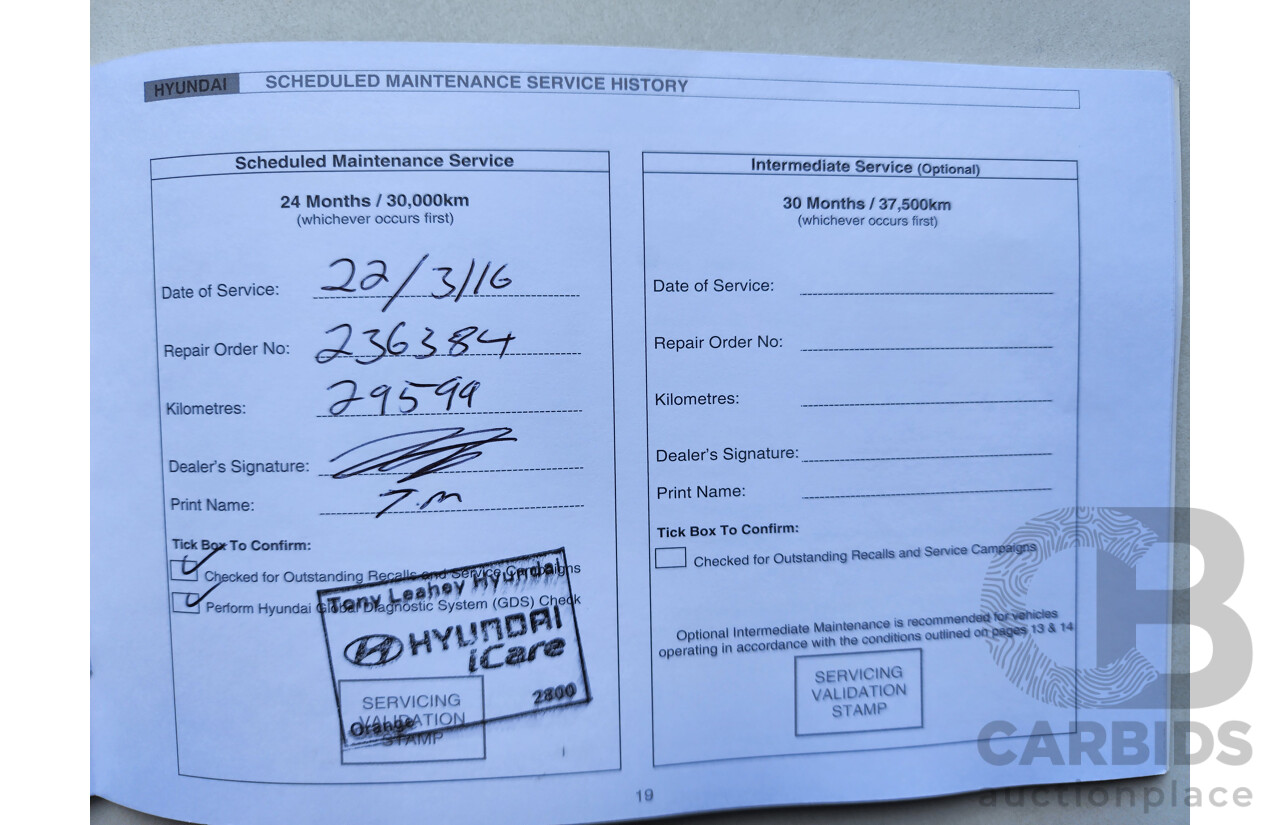 08/2012 Hyundai I30 ACTIVE FWD GD 5D Hatchback Silver 1.8L