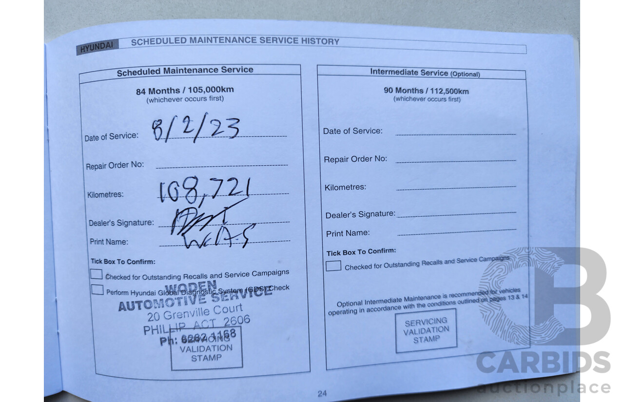 08/2012 Hyundai I30 ACTIVE FWD GD 5D Hatchback Silver 1.8L