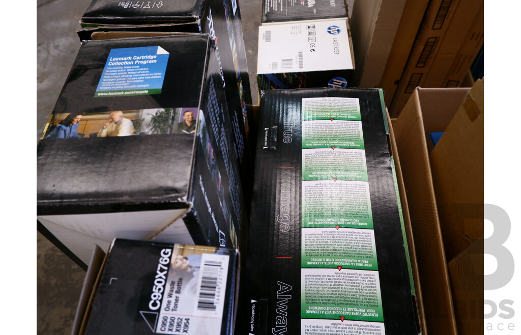 Pallet Lot of Assorted Printer Cartidges & Toners