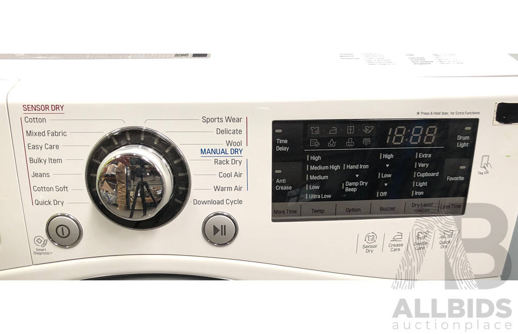 LG Sensor Dry 8kg Front Loader Condenser Clothes Dryer