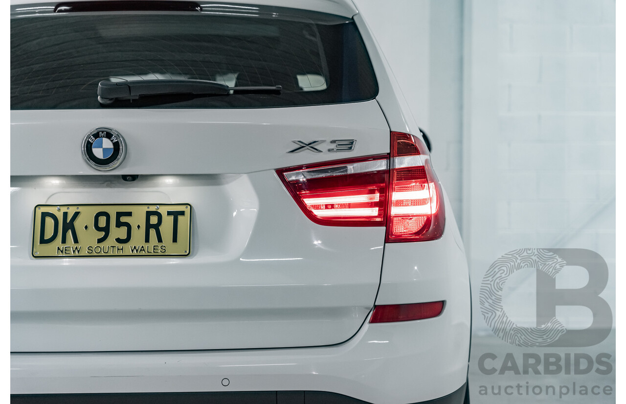 8/2014 BMW X3 Xdrive 20i (AWD) F25 MY14 4d Wagon White Turbo 2.0L