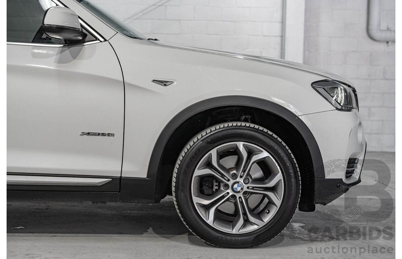 8/2014 BMW X3 Xdrive 20i (AWD) F25 MY14 4d Wagon White Turbo 2.0L