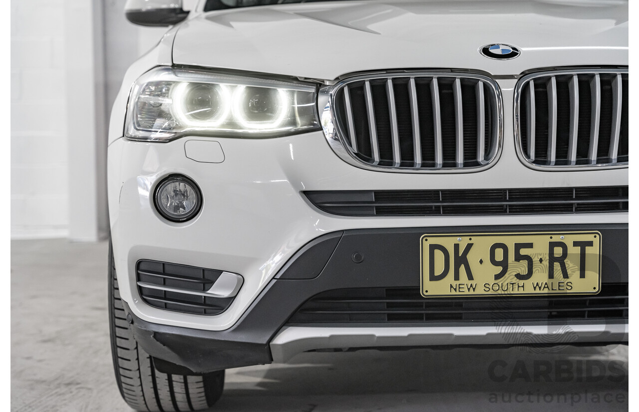 8/2014 BMW X3 Xdrive 20i (AWD) F25 MY14 4d Wagon White Turbo 2.0L