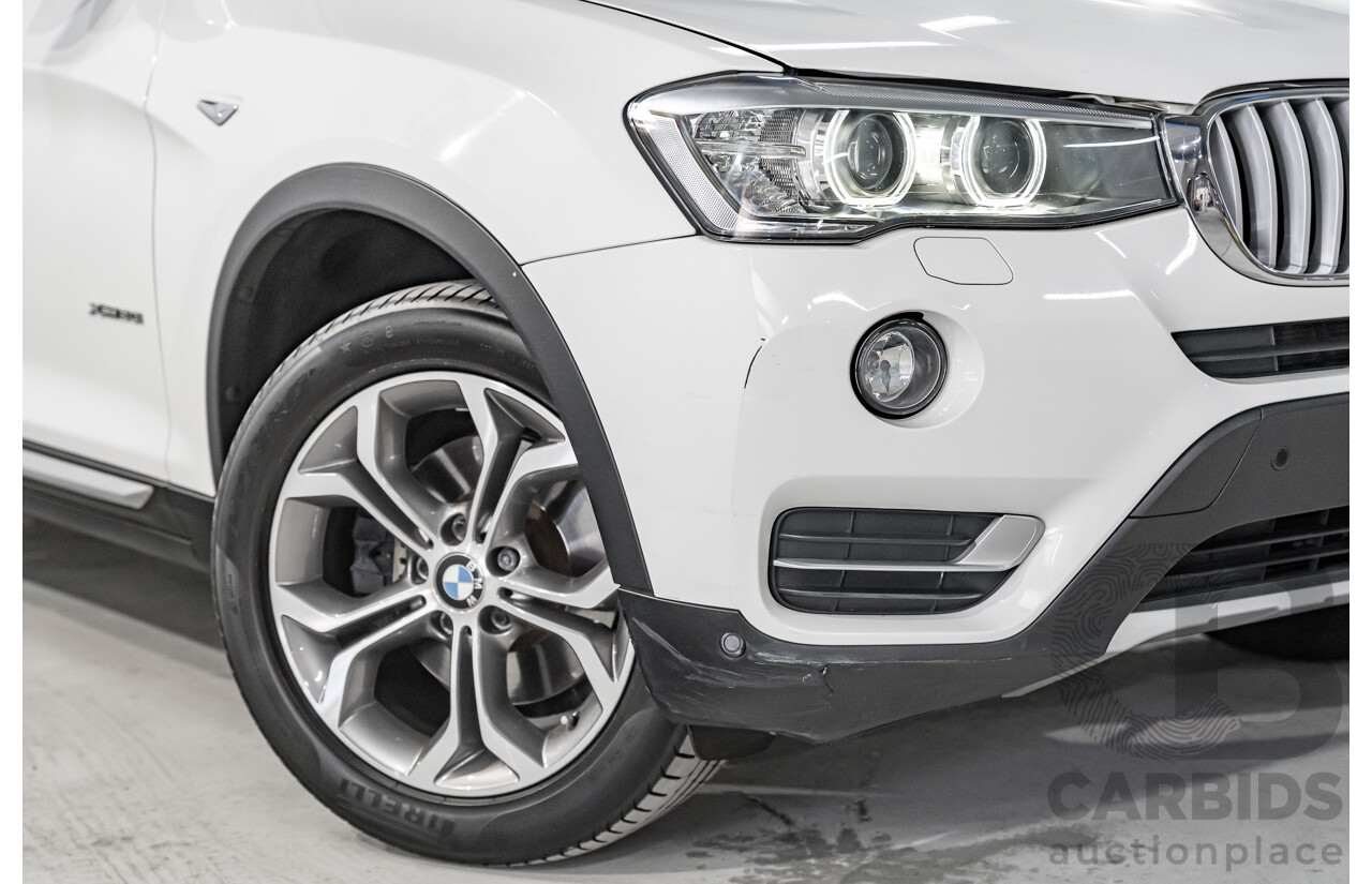 8/2014 BMW X3 Xdrive 20i (AWD) F25 MY14 4d Wagon White Turbo 2.0L