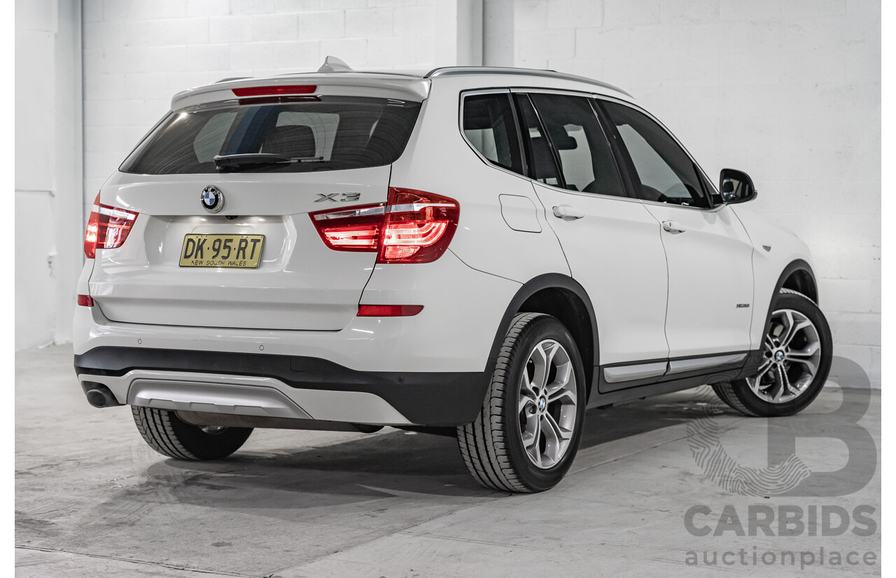 8/2014 BMW X3 Xdrive 20i (AWD) F25 MY14 4d Wagon White Turbo 2.0L