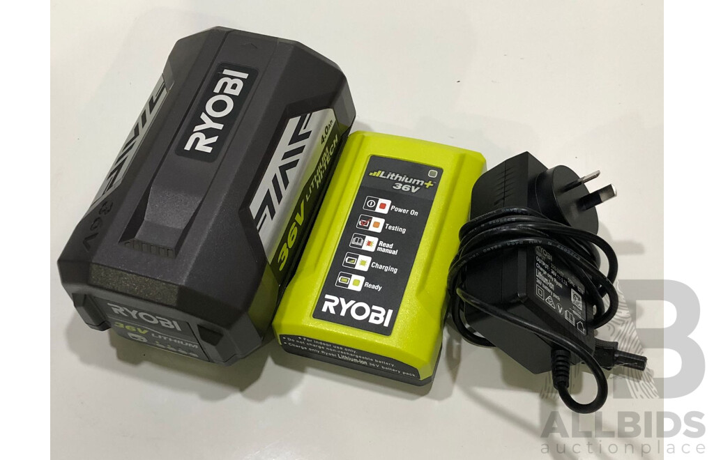 Ryobi 36 Volt Lithium Hi-Tech Battery and Charger