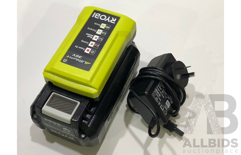 Ryobi 36 Volt Lithium Hi-Tech Battery and Charger