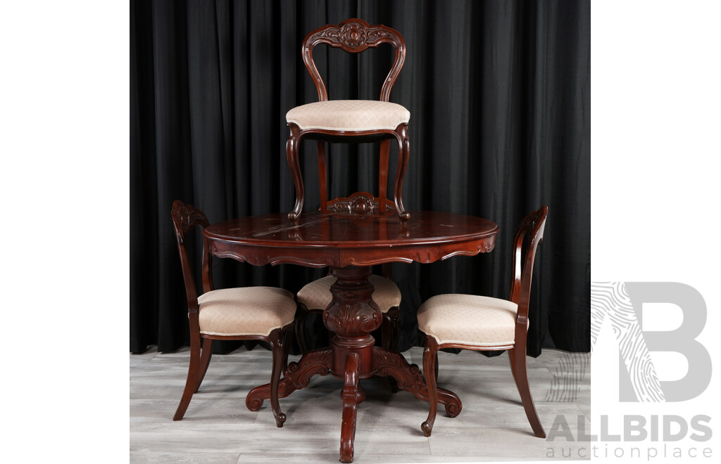 Reproduction Mahogany Five Piece Dining Suite