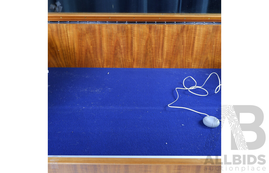 Large Twin Pedestal Glass Top Display Case