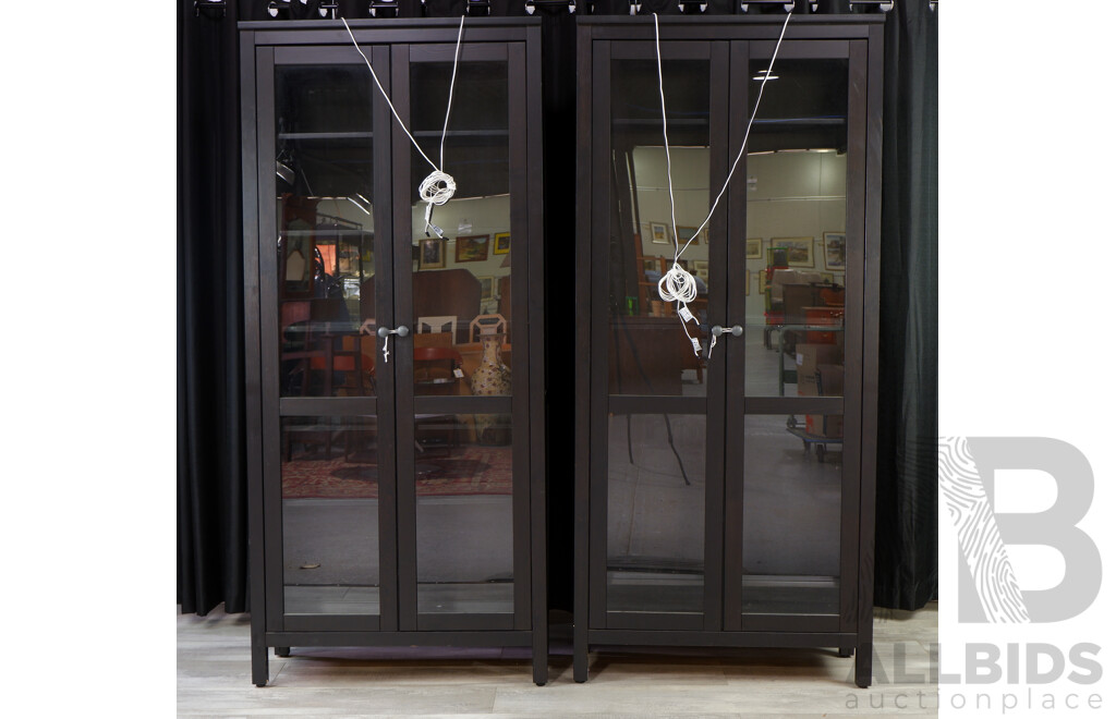 Pair of Modern Ikea Display Cases