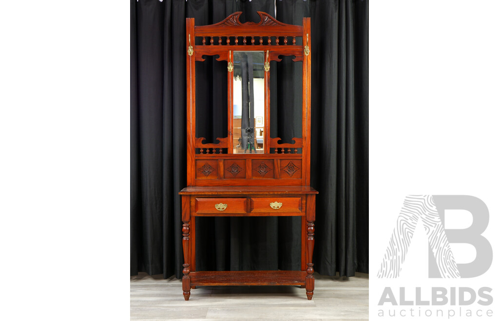 Reproduction Mahogany Hall Stand