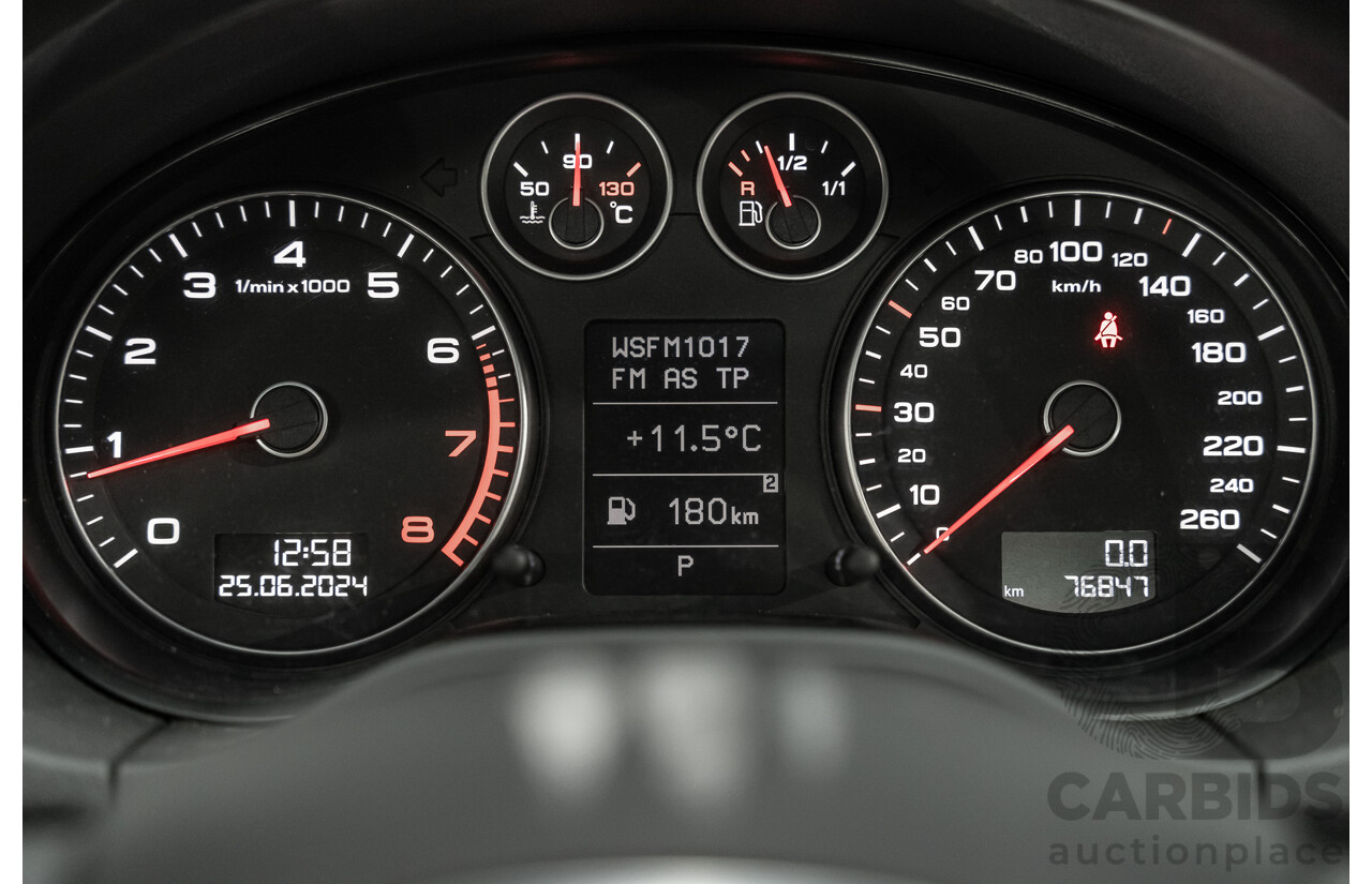 9/2009 Audi A3 1.8 TFSI Attraction 8P 2d Cabriolet Red 1.8L