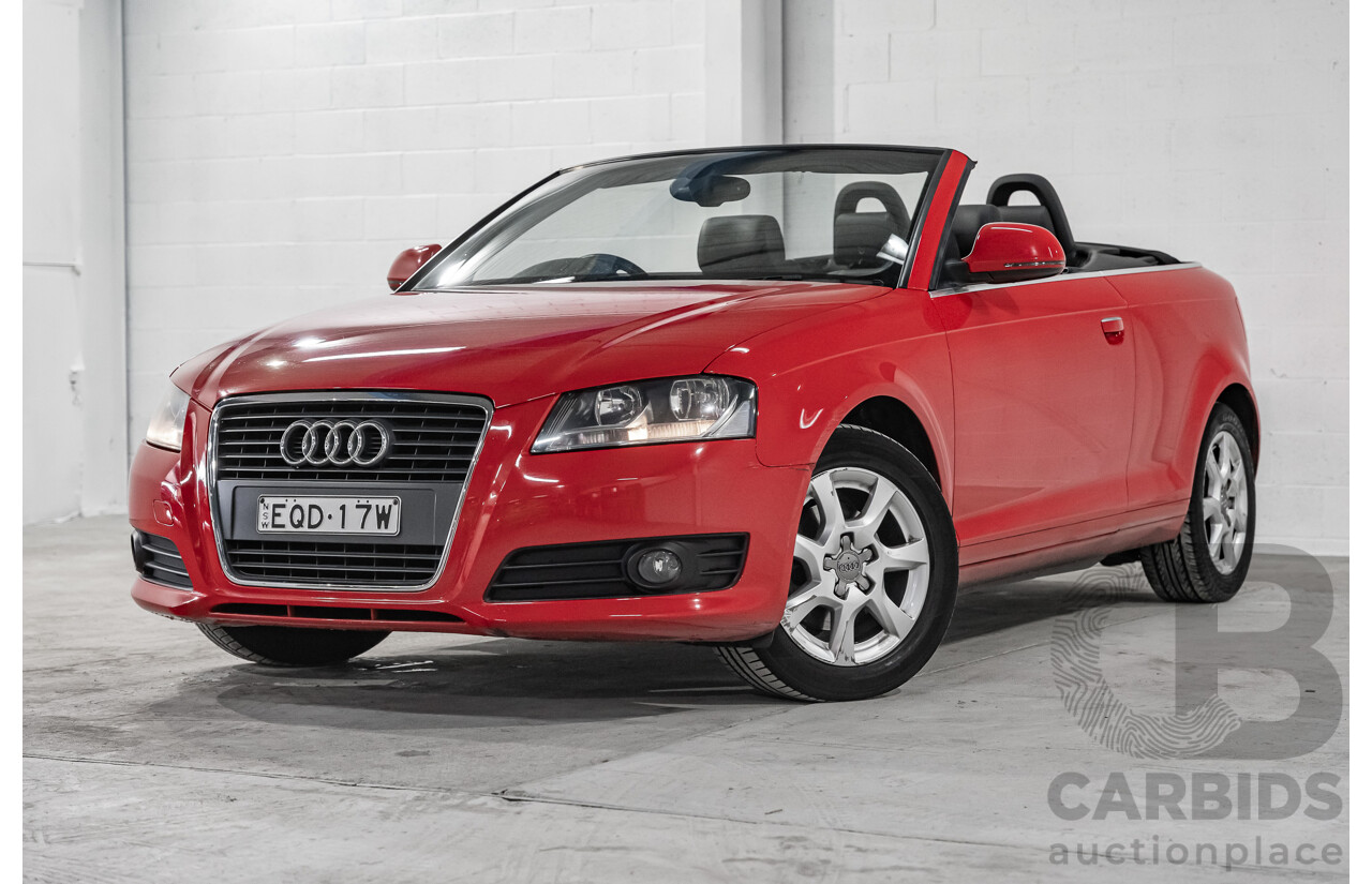 9/2009 Audi A3 1.8 TFSI Attraction 8P 2d Cabriolet Red 1.8L