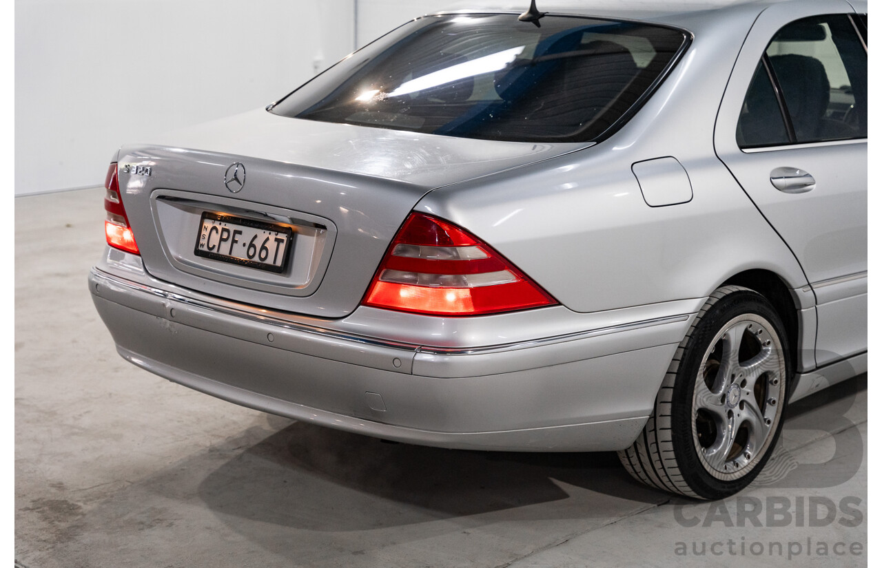 12/2000 Mercedes Benz S320 W220 4d Sedan Brilliant Silver Metallic V6 3.2L