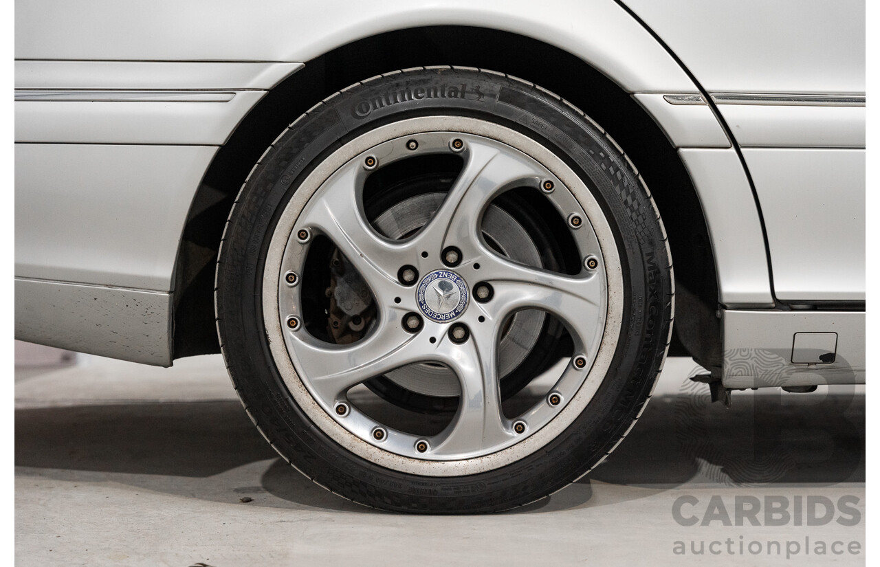 12/2000 Mercedes Benz S320 W220 4d Sedan Brilliant Silver Metallic V6 3.2L