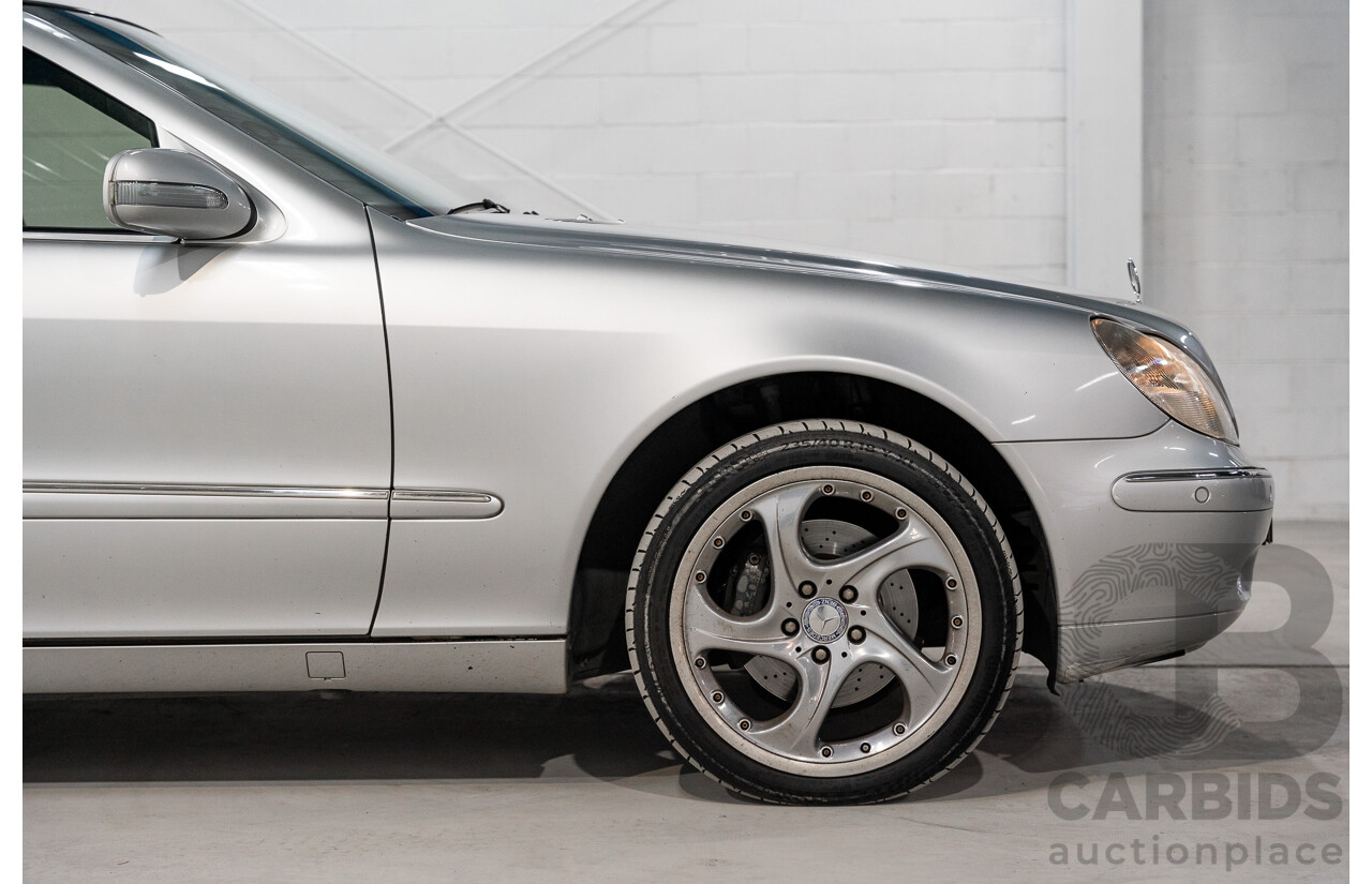 12/2000 Mercedes Benz S320 W220 4d Sedan Brilliant Silver Metallic V6 3.2L