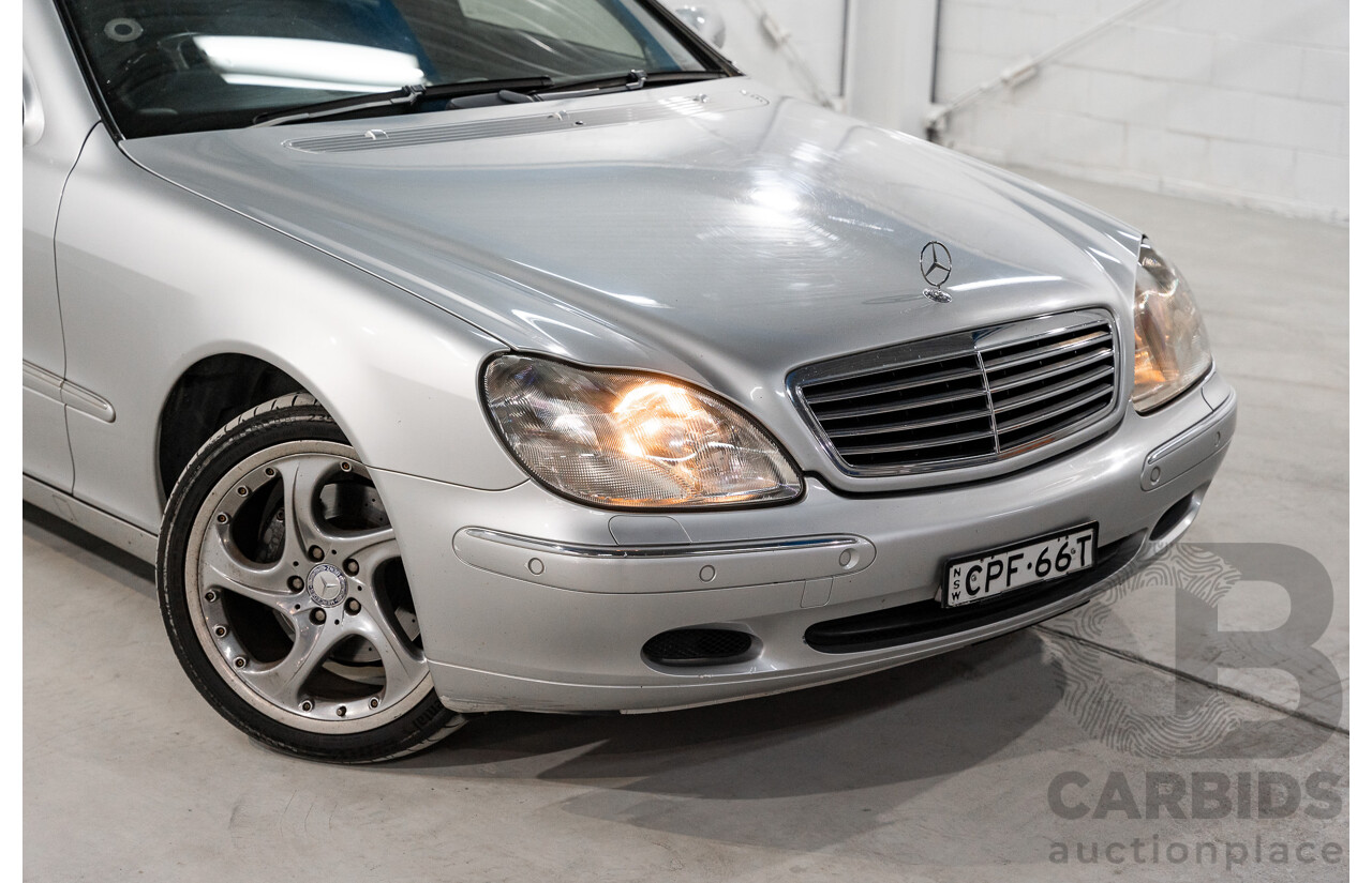 12/2000 Mercedes Benz S320 W220 4d Sedan Brilliant Silver Metallic V6 3.2L