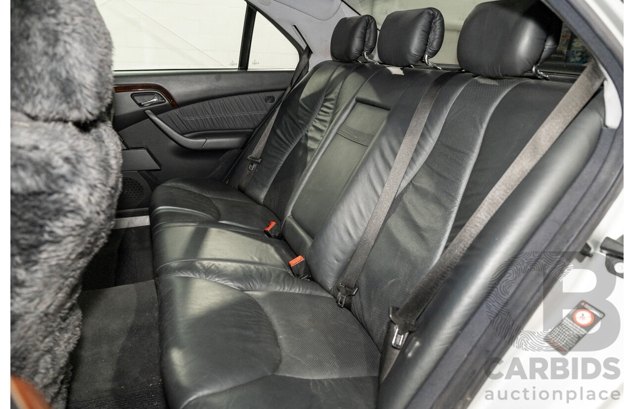 12/2000 Mercedes Benz S320 W220 4d Sedan Brilliant Silver Metallic V6 3.2L