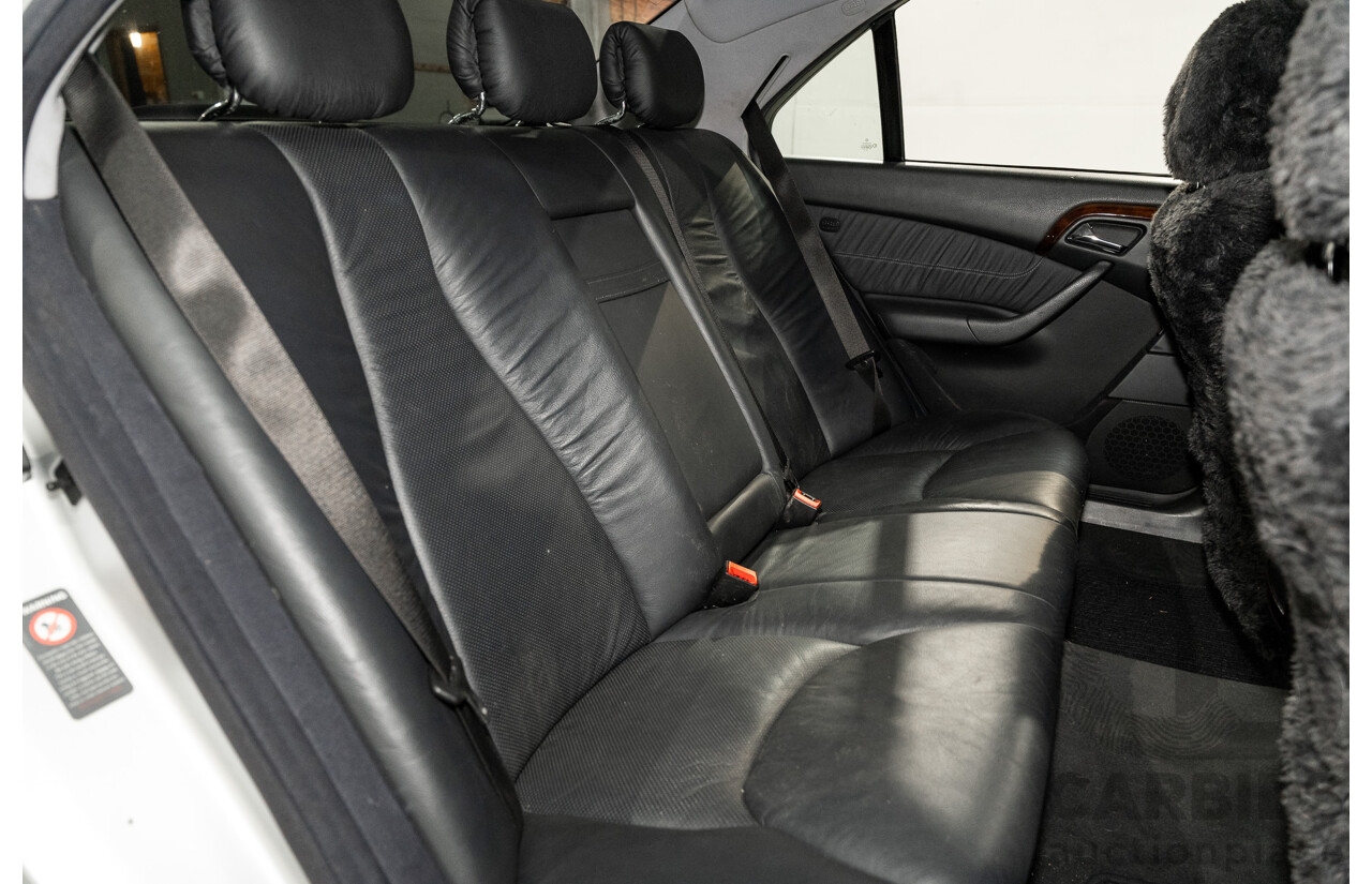 12/2000 Mercedes Benz S320 W220 4d Sedan Brilliant Silver Metallic V6 3.2L