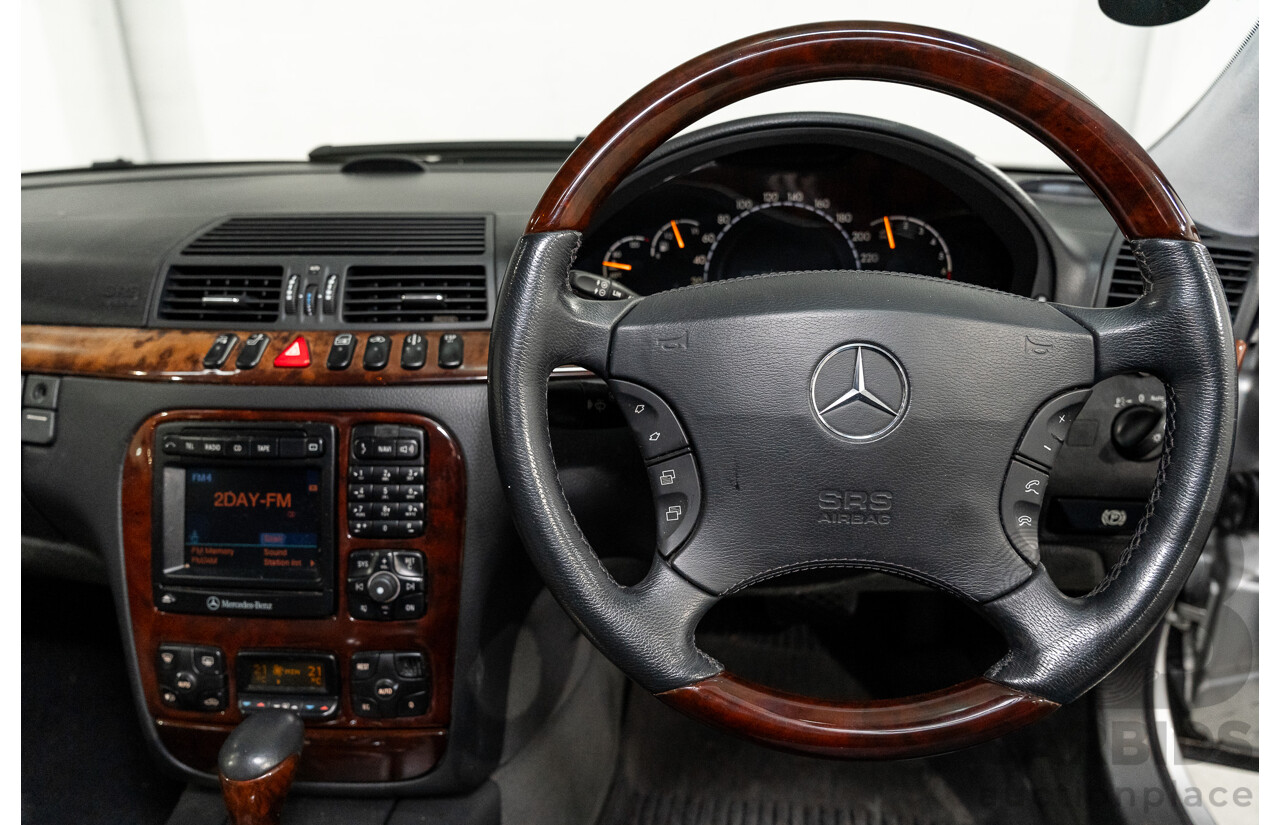 12/2000 Mercedes Benz S320 W220 4d Sedan Brilliant Silver Metallic V6 3.2L