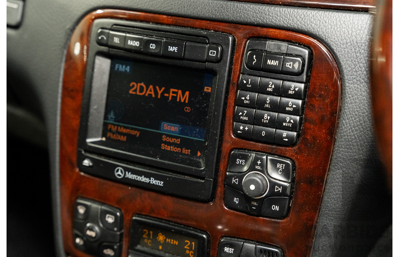 12/2000 Mercedes Benz S320 W220 4d Sedan Brilliant Silver Metallic V6 3.2L