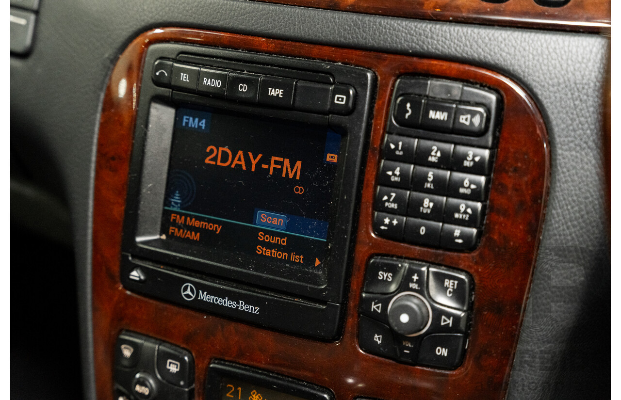 12/2000 Mercedes Benz S320 W220 4d Sedan Brilliant Silver Metallic V6 3.2L