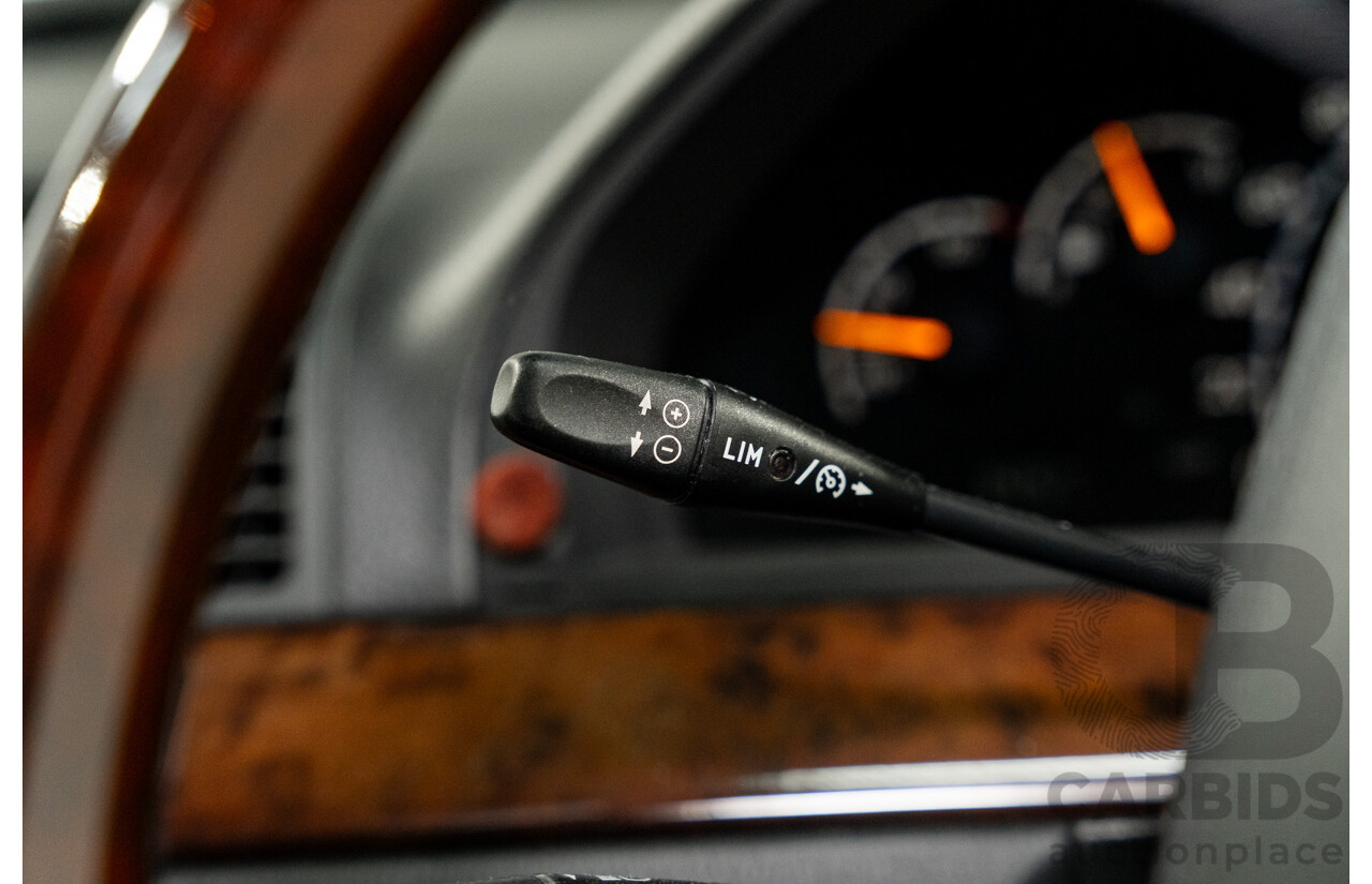 12/2000 Mercedes Benz S320 W220 4d Sedan Brilliant Silver Metallic V6 3.2L