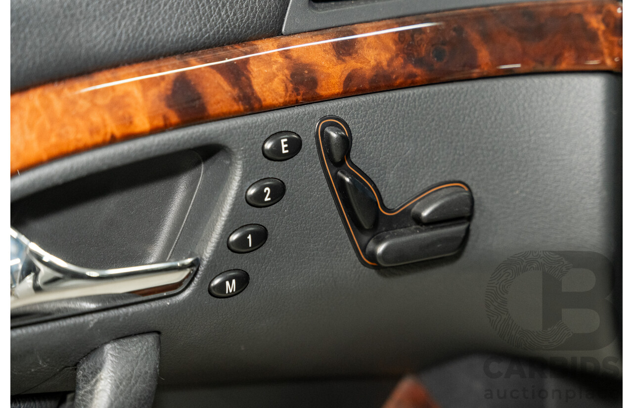 12/2000 Mercedes Benz S320 W220 4d Sedan Brilliant Silver Metallic V6 3.2L