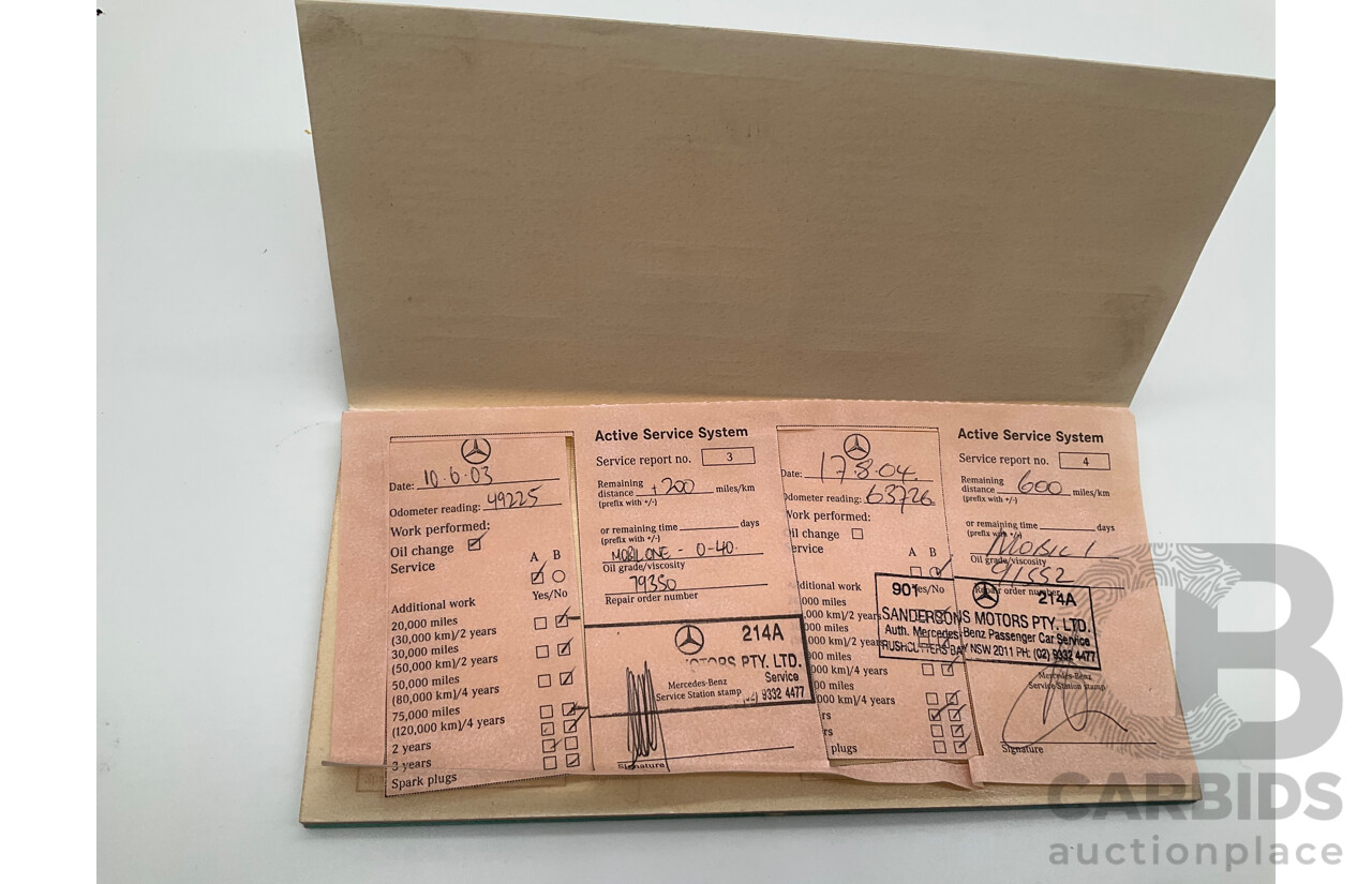 12/2000 Mercedes Benz S320 W220 4d Sedan Brilliant Silver Metallic V6 3.2L