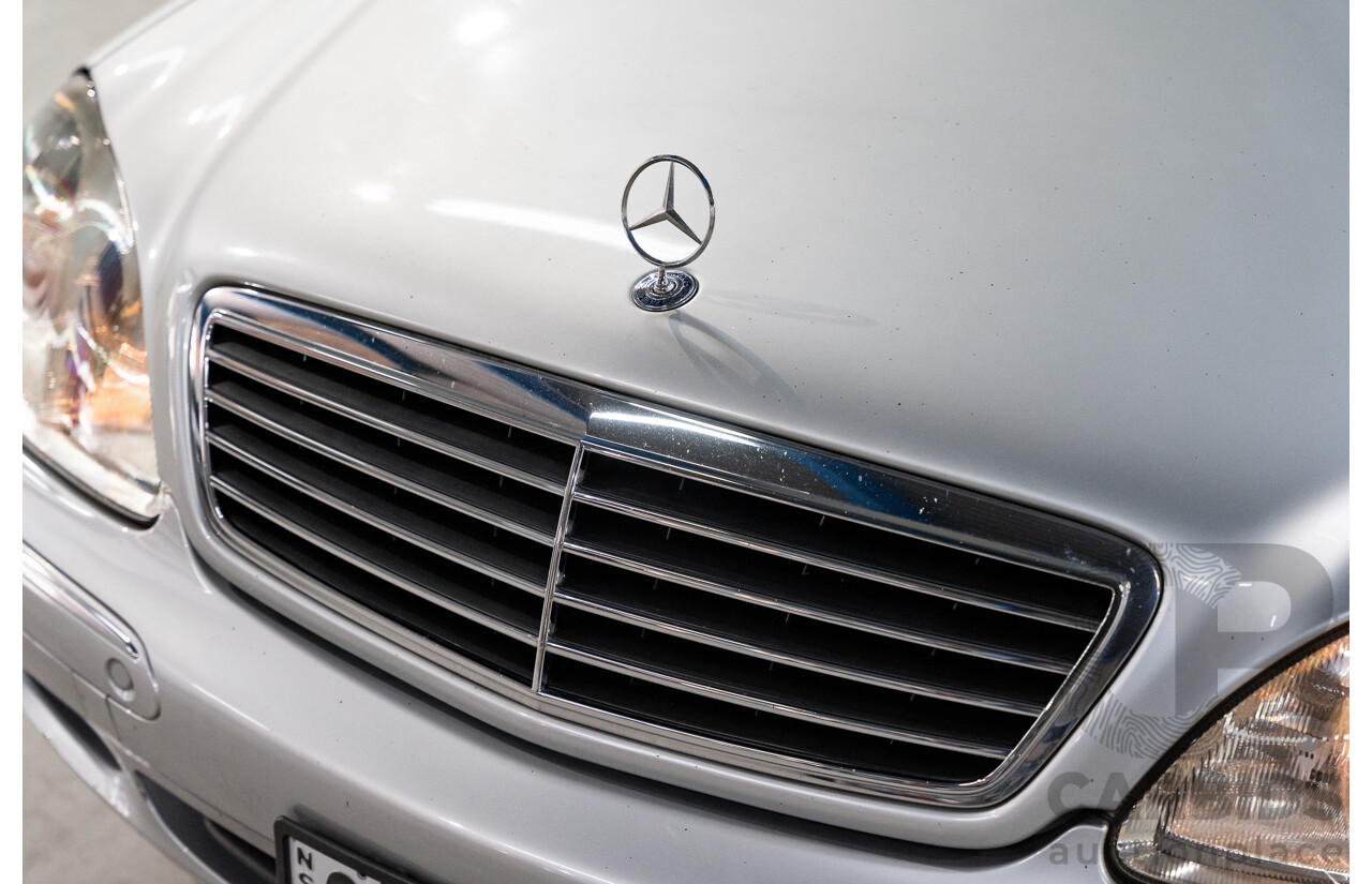 12/2000 Mercedes Benz S320 W220 4d Sedan Brilliant Silver Metallic V6 3.2L