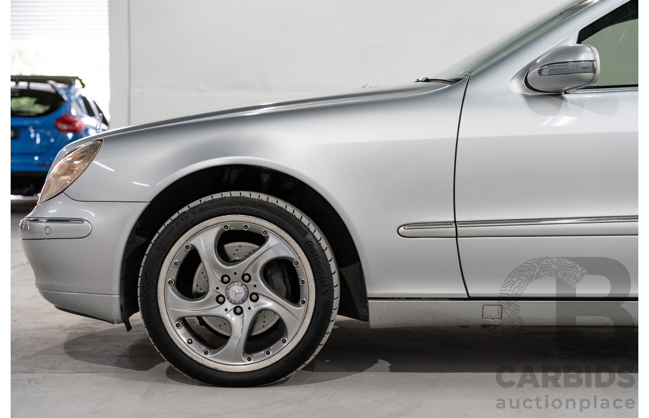 12/2000 Mercedes Benz S320 W220 4d Sedan Brilliant Silver Metallic V6 3.2L