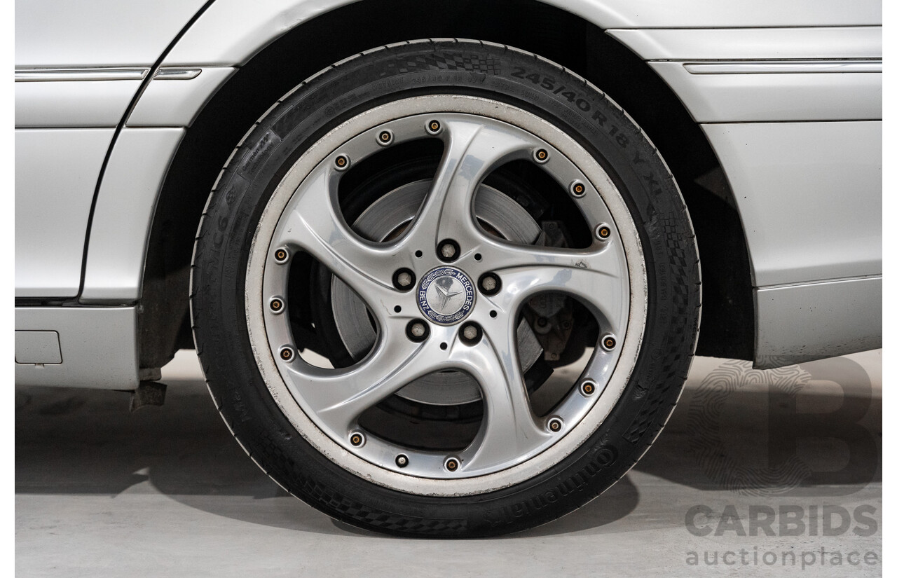 12/2000 Mercedes Benz S320 W220 4d Sedan Brilliant Silver Metallic V6 3.2L