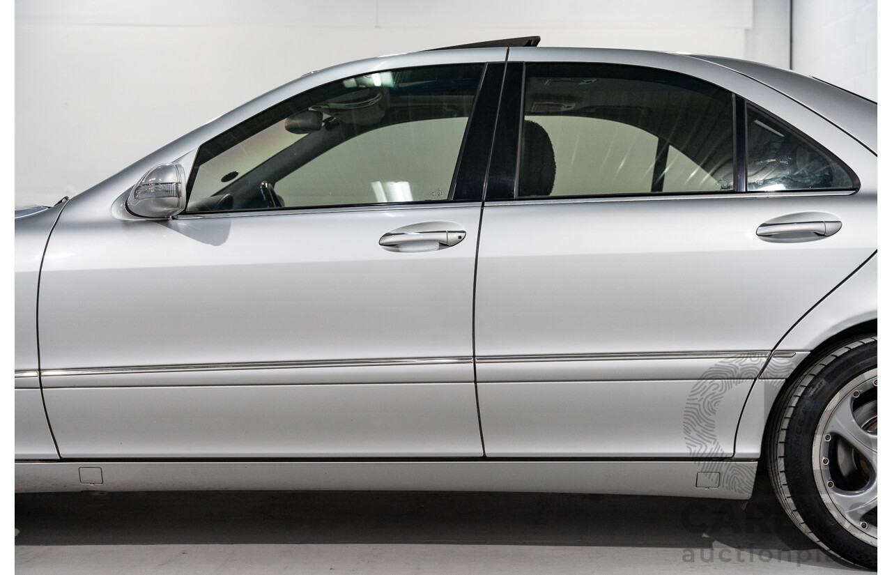 12/2000 Mercedes Benz S320 W220 4d Sedan Brilliant Silver Metallic V6 3.2L